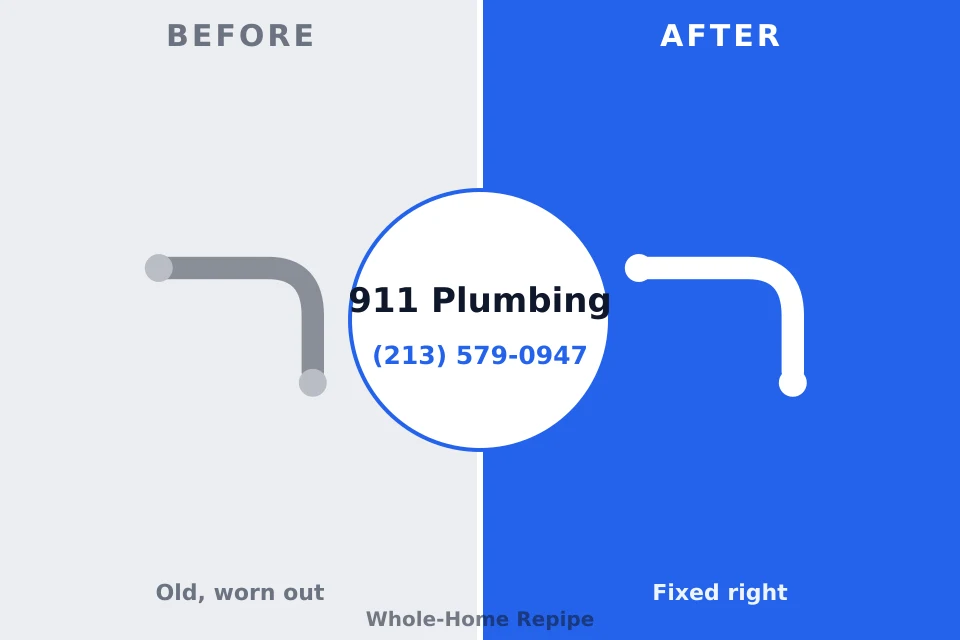 Before and after: plumbing repair Tampa, FL